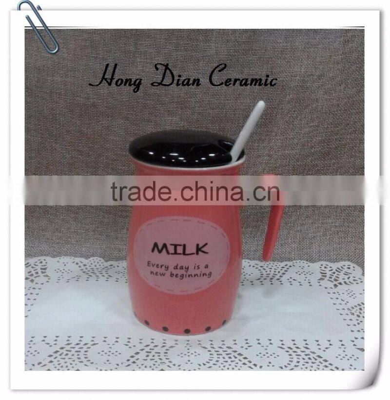 ceramic type Lovely Ceramic Cup Cute Pottery Water Mug Cup Tea Coffee Milk Cup, Snowy white,birthday wishes ceramic mugs