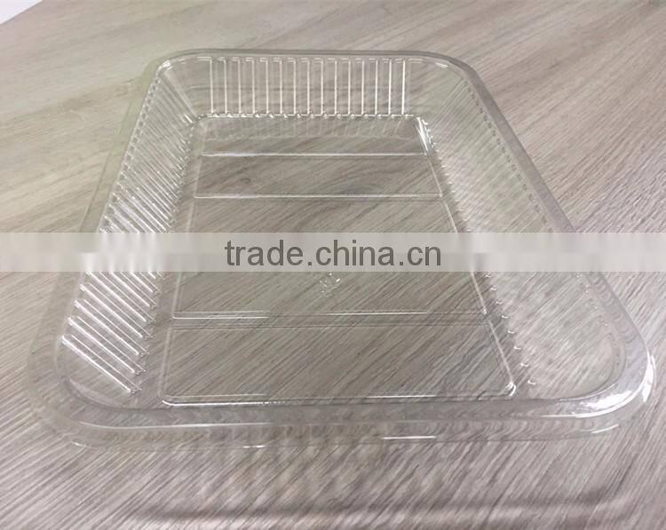 High quality custom accept pvc/pp/pet/ps fruit vegetable blister packaging plastic fruit tray