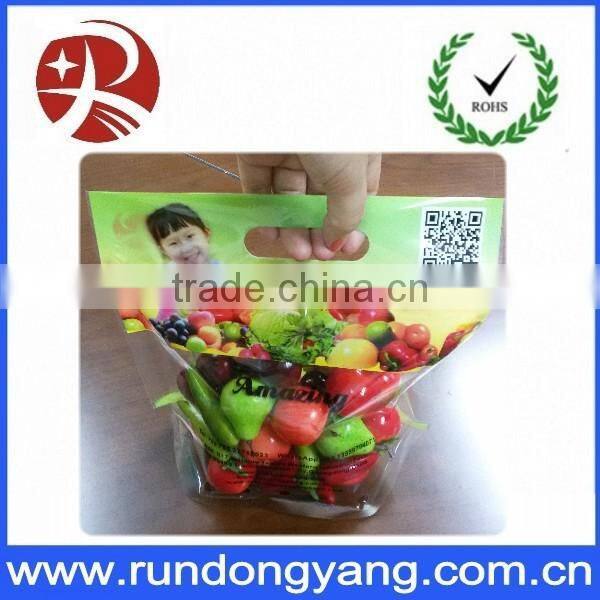 Customized slider zip lock zipper stand up pouch fruit packing bag