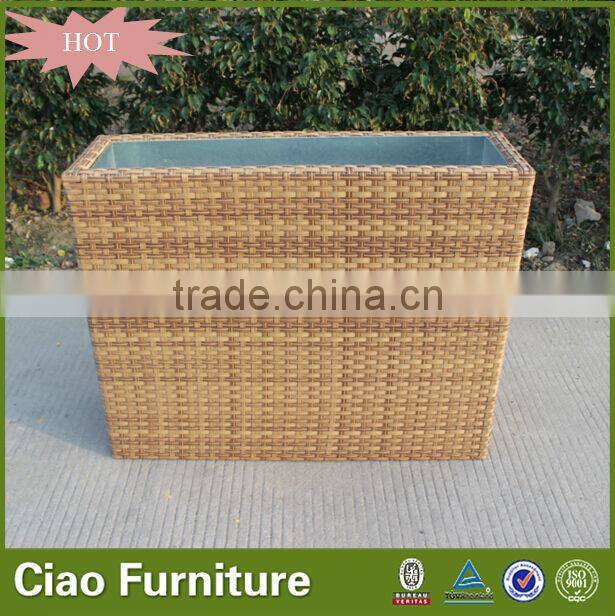 hotel used outdoor plastic rattan flower plant pot