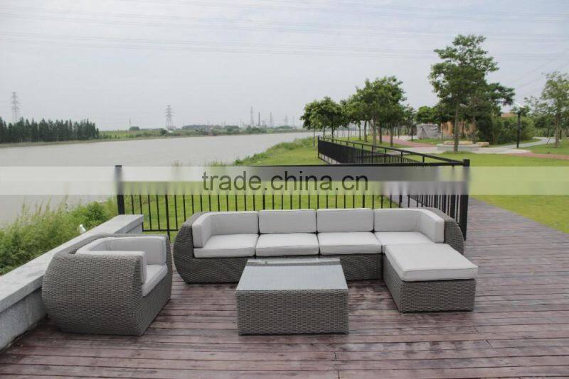 Luxury outdoor furniture sectional sofa rattan garden sofa set