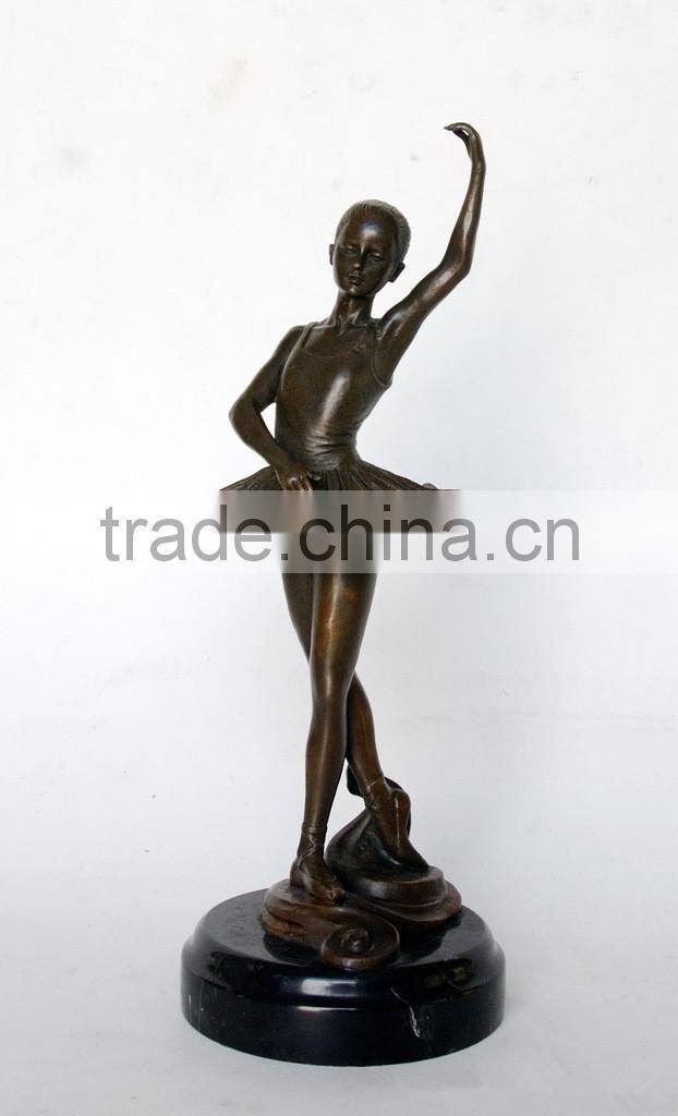 Casting Beautiful Bronze Dancing Girl Sculpture