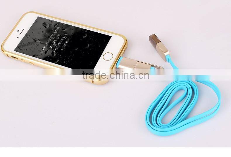2 in 1 Dual Universal 8 pin / Micro USB Charging Cord & Data Cable for Android and IOS for Apple iPhone 6 / 6 Plus / 5 / 5S / 5C