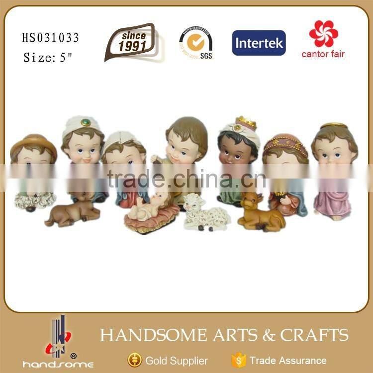 5 Inch Mini Cartoon Christmas Nativity Set Christmas Crib