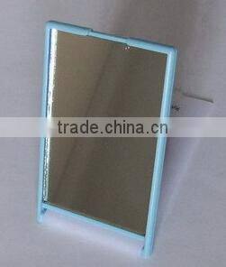 Folding plastic custom logo desktop make up mirror single side cosmetic mirror