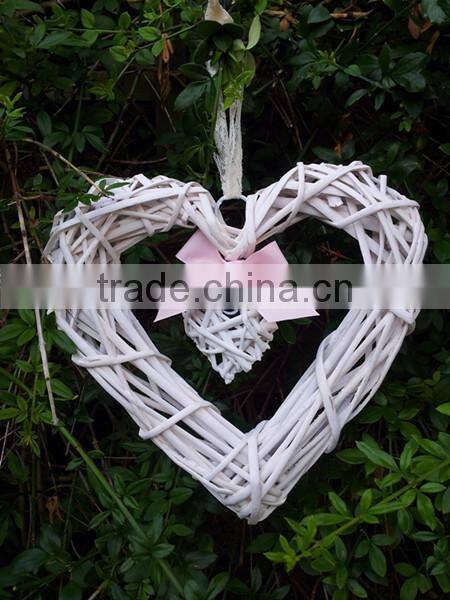 Christmas wicker hanging heart / wicker hanging wreath for wedding