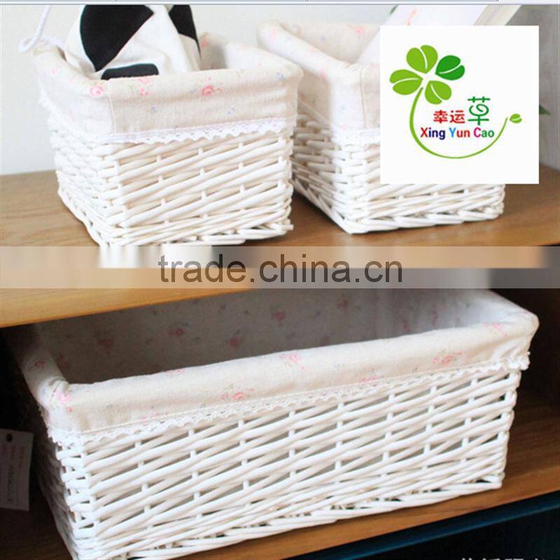 table basket for home storage square wicker gift basket high quality