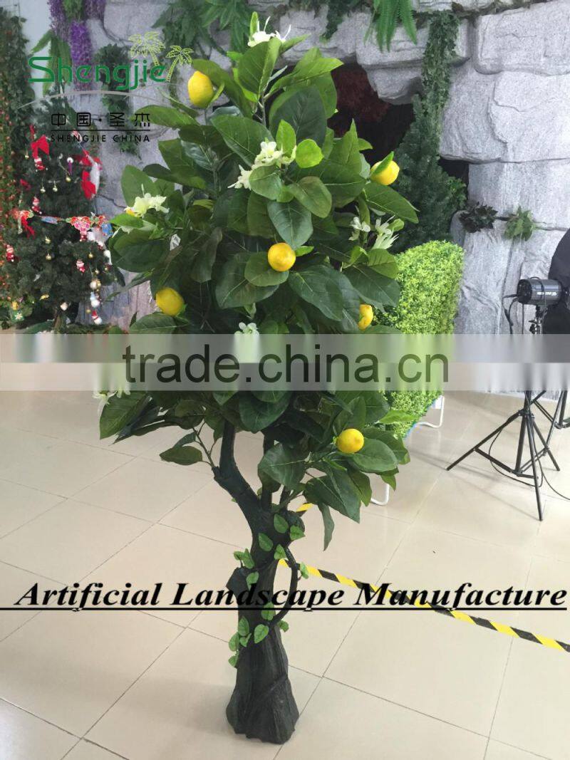 SJ10#180762 indoor artificial lemon tree bonsai ,2015 new arrival and high simulation tree GuangZhou