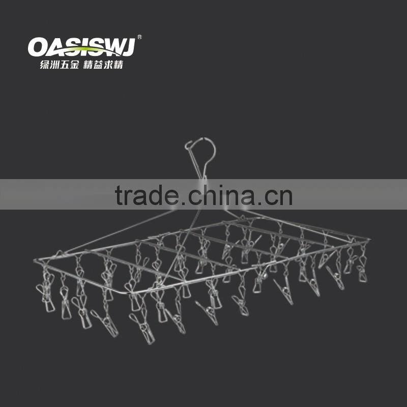 stainless steel clothes rack with 36clips