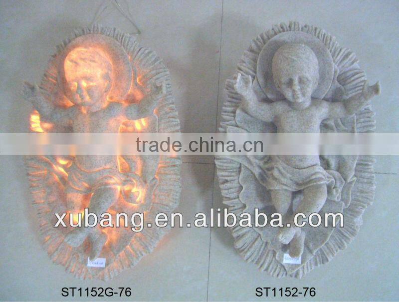 religious figurine decoration religious statues with lamp home decoration