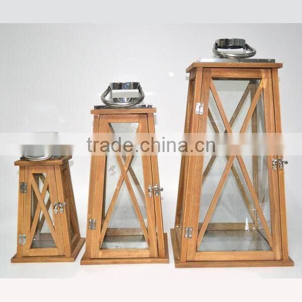 Garden wooden lantern