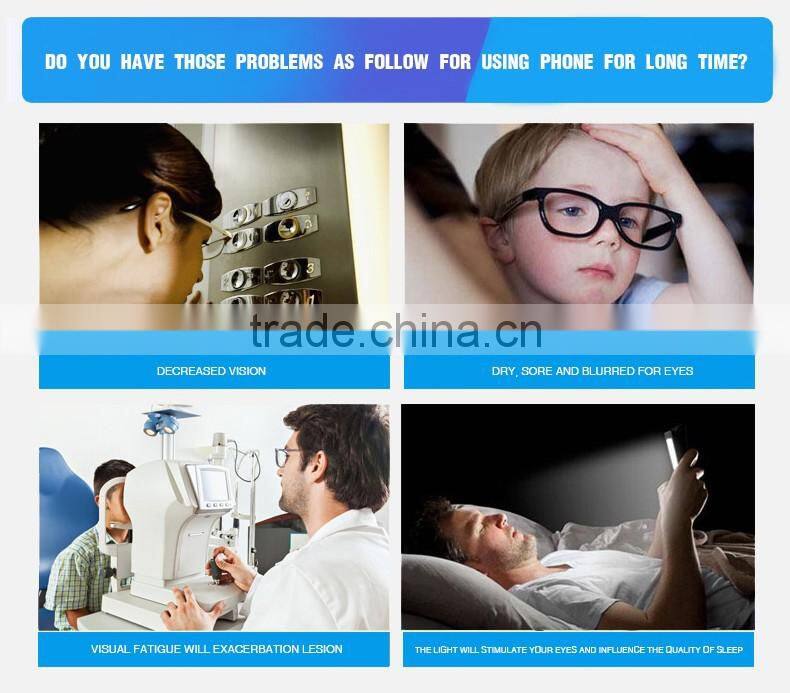 Hardness 9H, thickness 0.3mm, blue light filter screen protector for iPhone 7