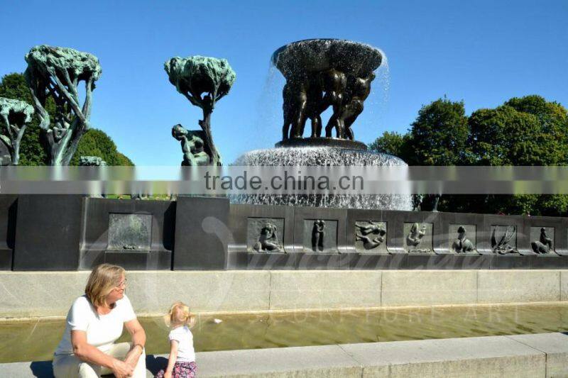 Outdoor decorative metal material large bronze statue garden fountain hot sale