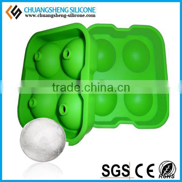 4pcs ball set silicone ice cube maker