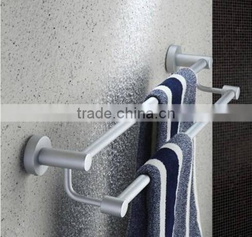 The space Aluminum Alloy double pole round base level bar hotel bathroom special racks