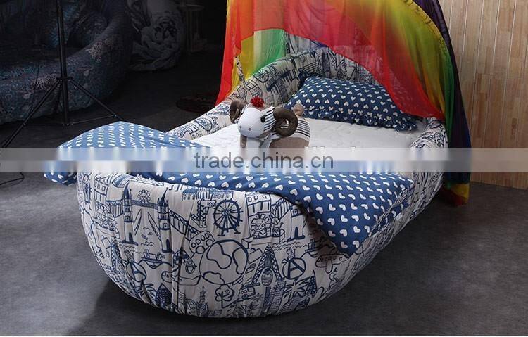 MMD07 luxury fabric egg bed 2016 alibaba new children furniture funky baby kids bedroom furniture