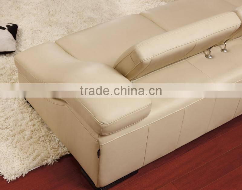 JR8021B modern Luxury Italian full thick orange cow leather living room Italy recliner sofa set