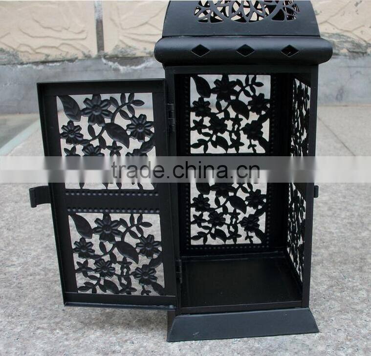 2017 black House Vintage Style OEM Moroccan Lantern Candle Holders