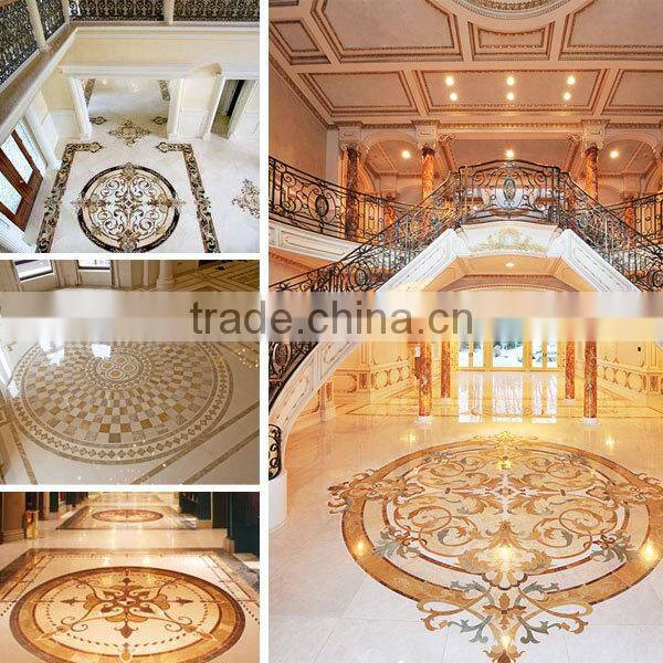 Customized Design Marble Waterjet Medallion For Flooring