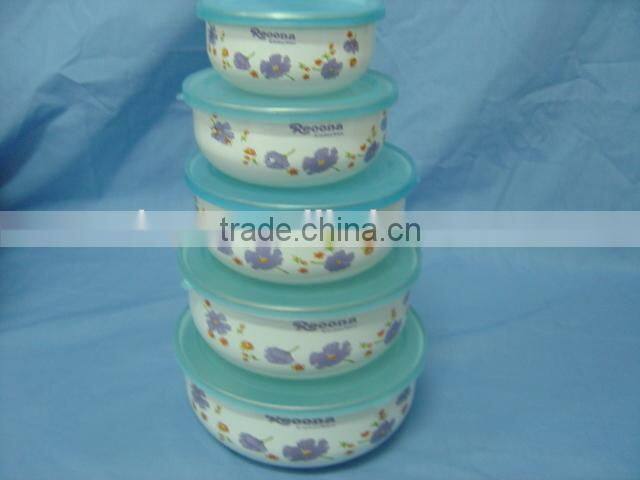 enamel storage bowl food container