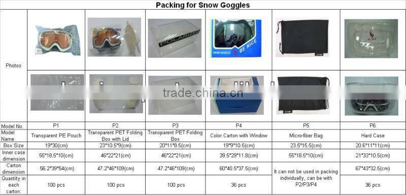 Super Anti-fog PC lens motocross goggles china