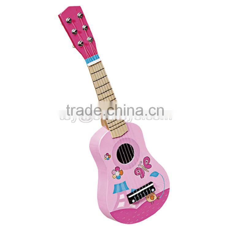 Best sale kids musical wooden toy guitar for 3 year old W07H014-S