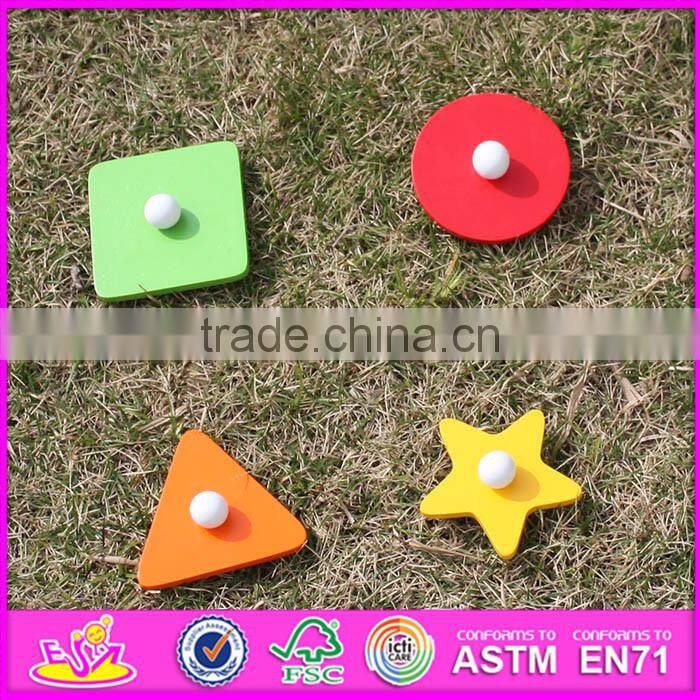 2016 Custom diy wooden matching puzzle for babies W14M114