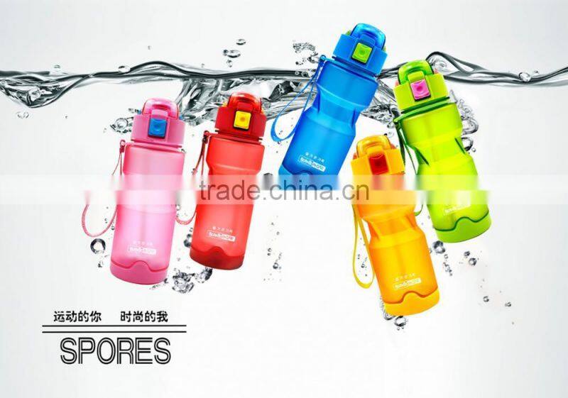 OEM stock factory wholesale Different color refillable bpa free round PCTG sport 420ml 600nl sport bottle plastic water bottle