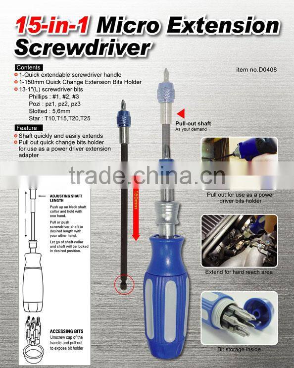 15-in-1 Micro Extension Screwdriver