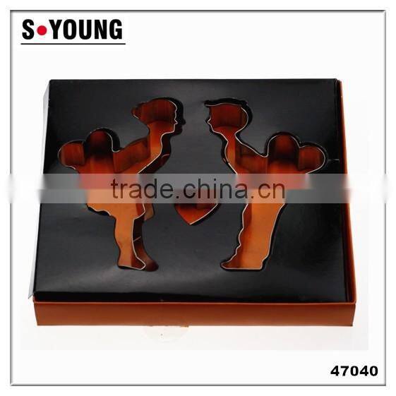 47040 wedding kissing shape stainless steel cookie cutter set