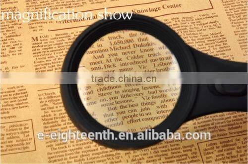 2016 New TH600559 4-10X loupes ABS material high rubber magnifying lens Handheld Magnifier quality frosted with LED UV lamp