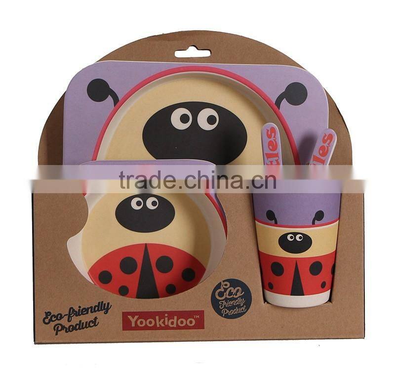 Bamboo Fiber Baby Tableware Set 5-piece