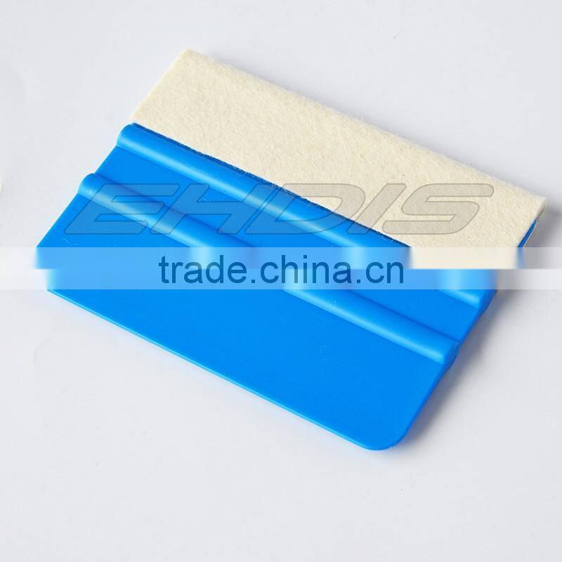 A02W plastic squeegee with wool felt / wool squeegee