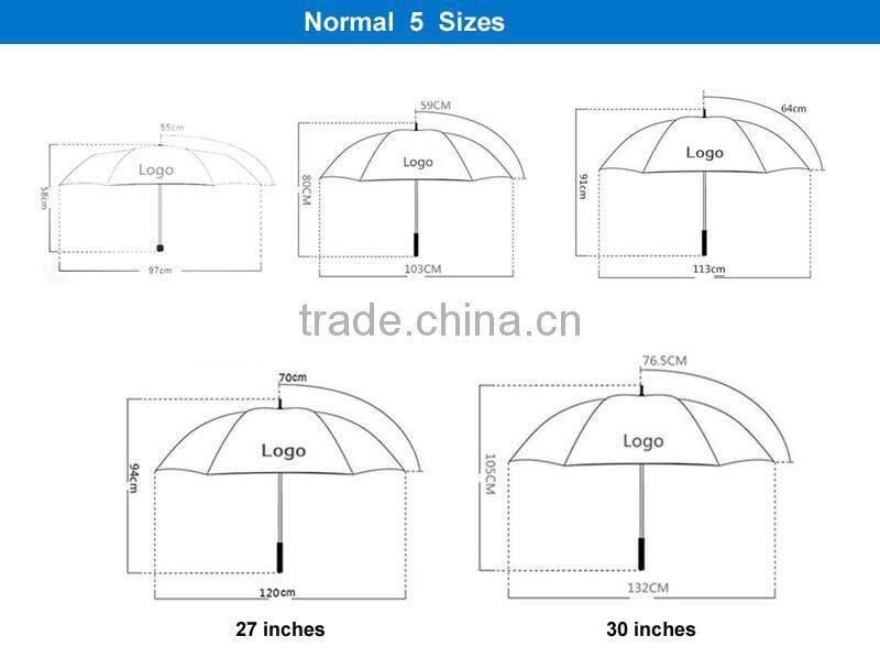 large hot selling colorful Automatic wind-proof Straight golf Umbrella for sale