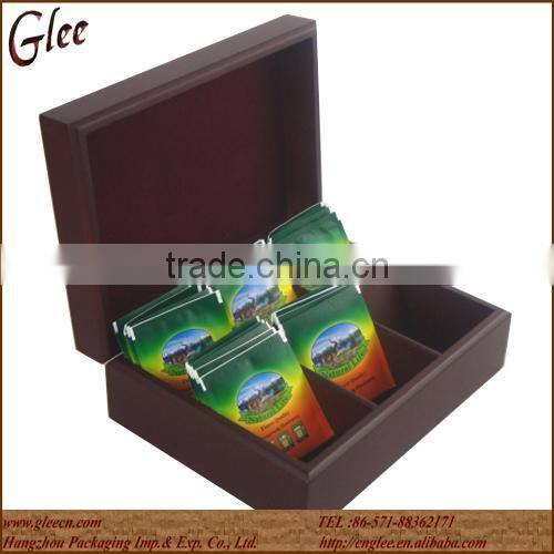 Handmade Customized Wood Tea Box With Paint
