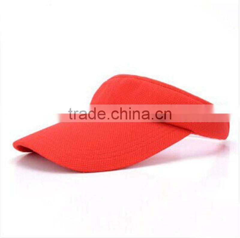 Without embroidery/printed cheap cotton sun visor cap hats