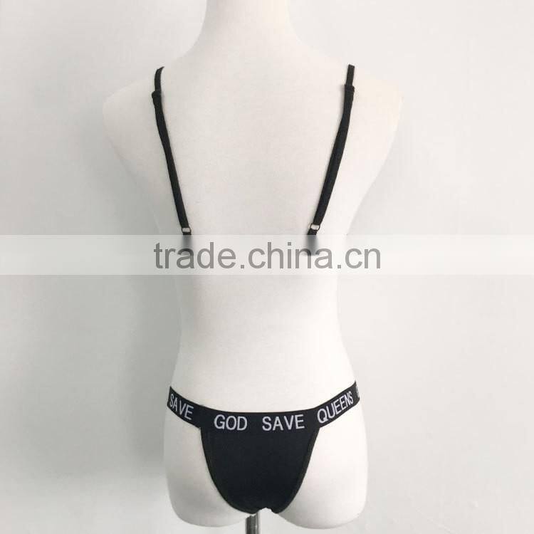 new fashion hot sexy hollow out letter bikini set