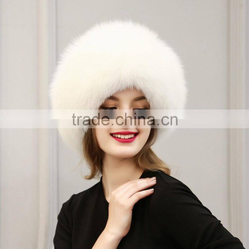 wholesale 2016 latest design hat and cap high grade woman faux fur leather Russia hat