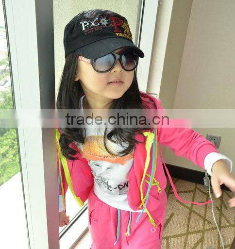 custom made casual knit girls sweat suit made in china