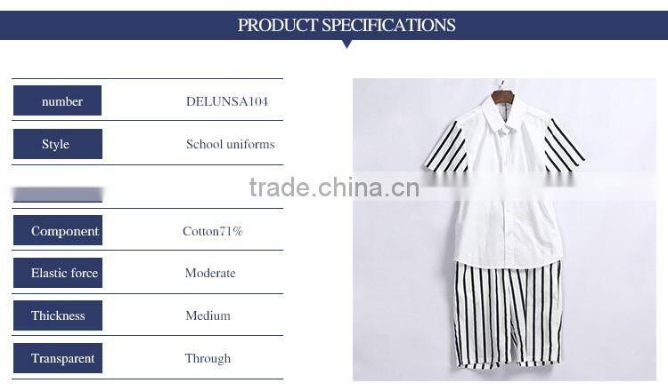 Hot Sale Summer School Uniform Clothes Sets For Student