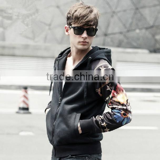 custom winter High Fashion customize Heavy Weight Fleece sport fashion Hoodies with floral printed Sweatshirt for Men