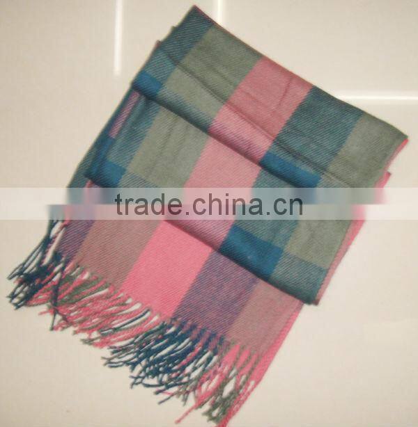 stylish plaid pashmina shawl scarf