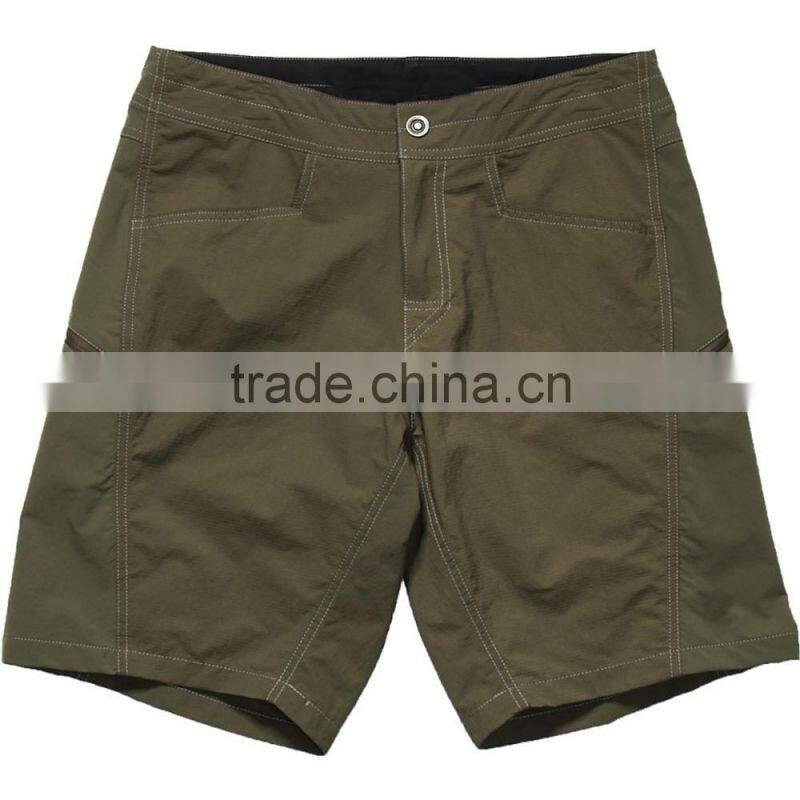 Watery Occasion Long River Trips Swimsuit Button Waist Fly Zip Swimwear Customize Shorts 3D Texture Nylon Shell with DWR Coating