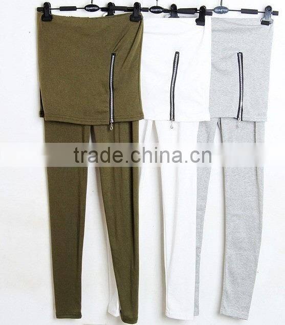 spring fall design zip trims latest skirt leggings manufacturer