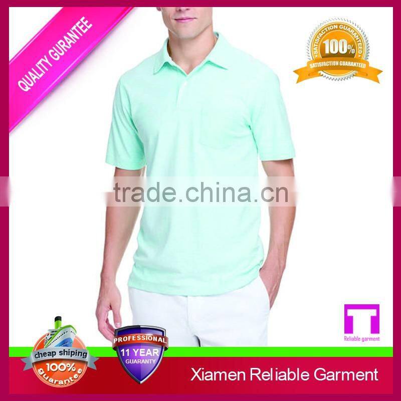 Knit collars white men polo shirt supplier in china