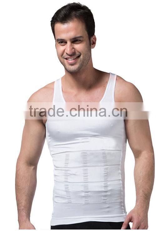 Men's Compression Tank Top Seamless Stomach Shaper Slimming Vest Shirts