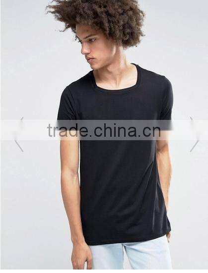 wholesale fashion casual t shirt high quality square neck t shirt for men