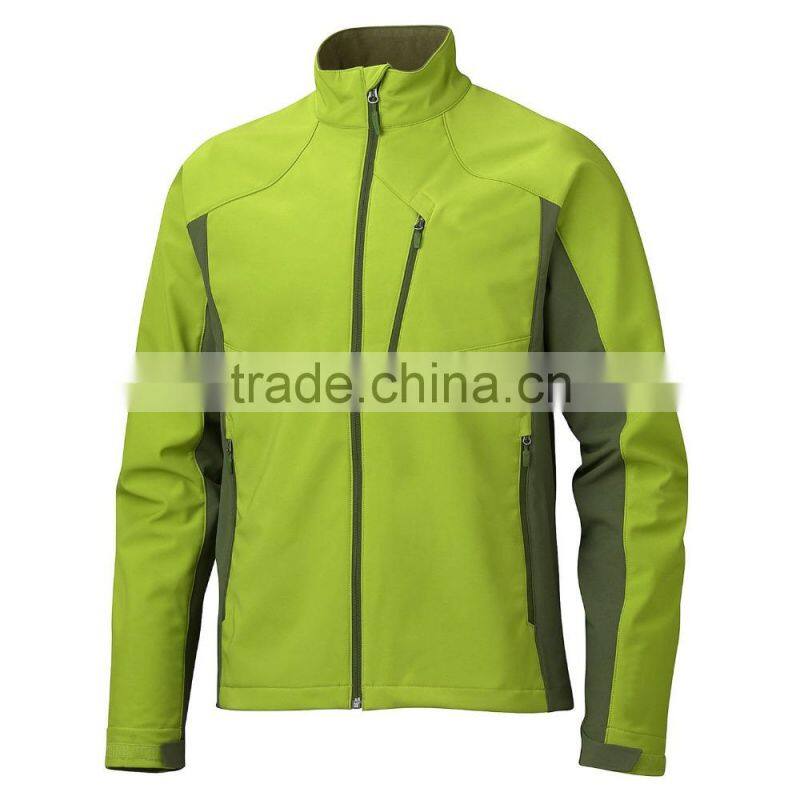 Hot sale custom design breathable orange softshell jacket