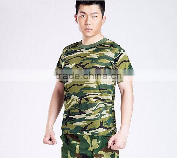Custom men's army rounded hem t shirt