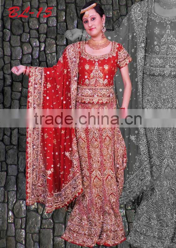 Designer embroidered bridal lehenga